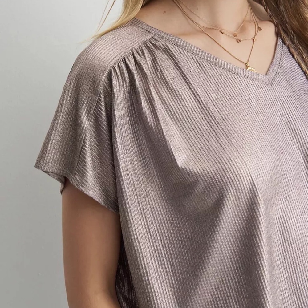 NWT Anthropologie Pilcro Shimmer Laurie Top size large